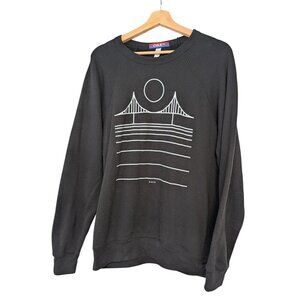 CULK San Francisco Sweatshirt Large Golden Gate Bridge Golden Gate Art to Wear